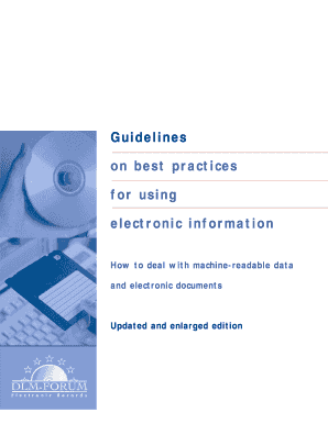 Guidelines on Best Practices for Using Electronic Information