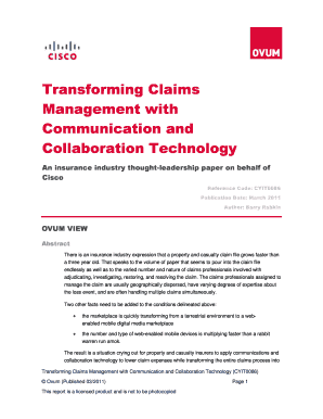 Transforming Claims Management with Communication and Cisco