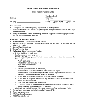 Desk Audit Template  Form