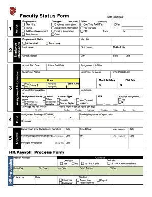 Staff Status Form