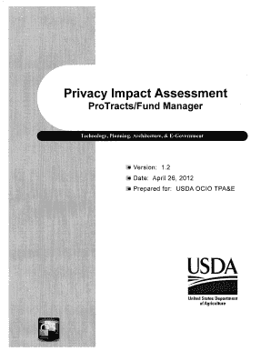 USDA Privacy Impact Assessment Usda  Form