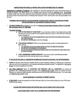 Application for Reduction of Charges Chemung County Government  Form