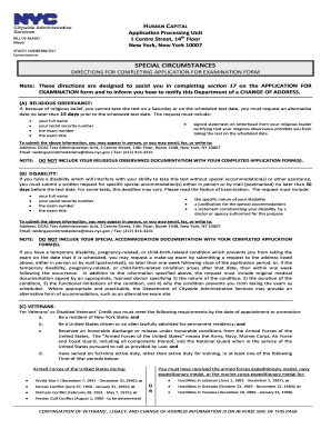 Special Circumstances Form Rev 4 11 13 Nyc