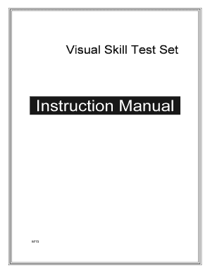 Visual Skill Test Set  Form