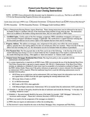 Closing Instruction Addendum  Form