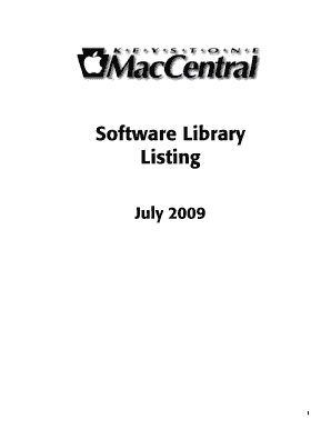 Library Listing July Keystone MacCentral  Form