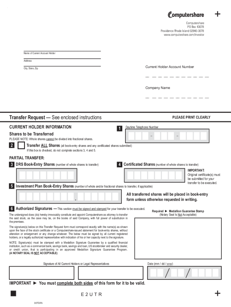 Computershare Forms 20112022 Fill Out and Sign Printable PDF