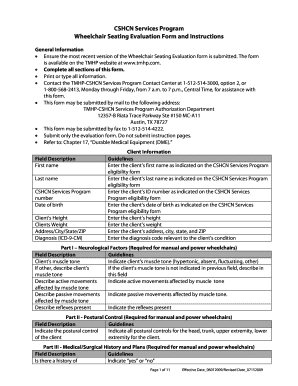 Wheelchair Assessment Form PDF