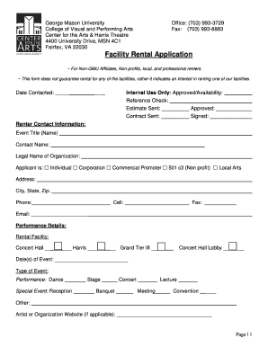 Basic Rental Application  Form