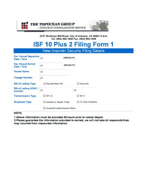 Isf 10 2 Blank Form Excel