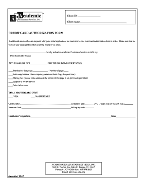 Blank Credit Card Template  Form