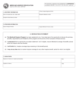 Hospice Revocation Form PDF