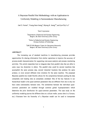 Bayesian Parallel Site Model with an Application to Uniformity