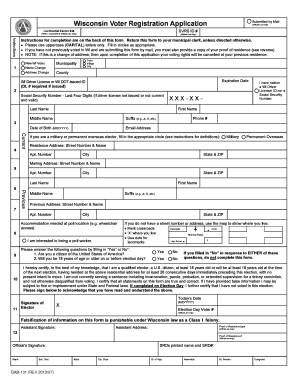 Wisconsin Voter Registration Form Long Distance Voter Longdistancevoter