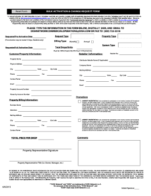 Dish Network Bulk Activation Form