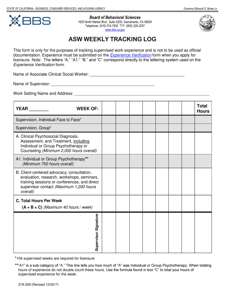  Asw Weekly Tracking Log Example 2011