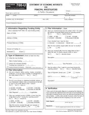 Form 700 U the California State University