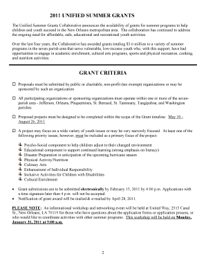 IMPACT GRANT APPLICATION INSTRUCTIONS Unitedwaynola Form