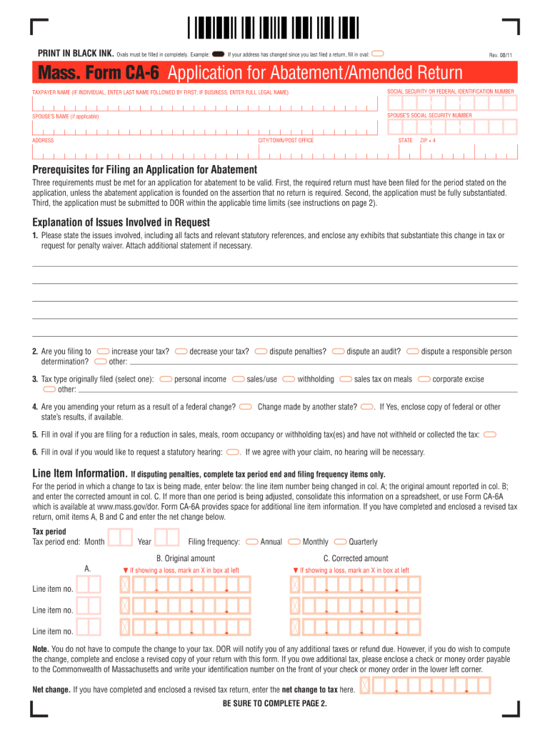  Mass Form Ca 6 2015