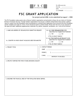Fsc Foundation  Form