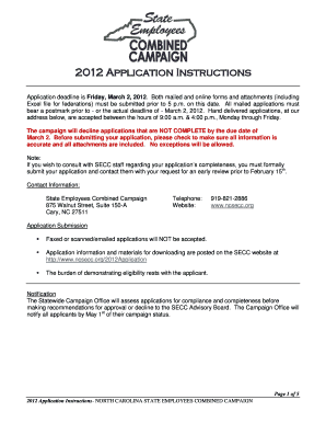 Application Instructions State Employees Combined Campaign  Form