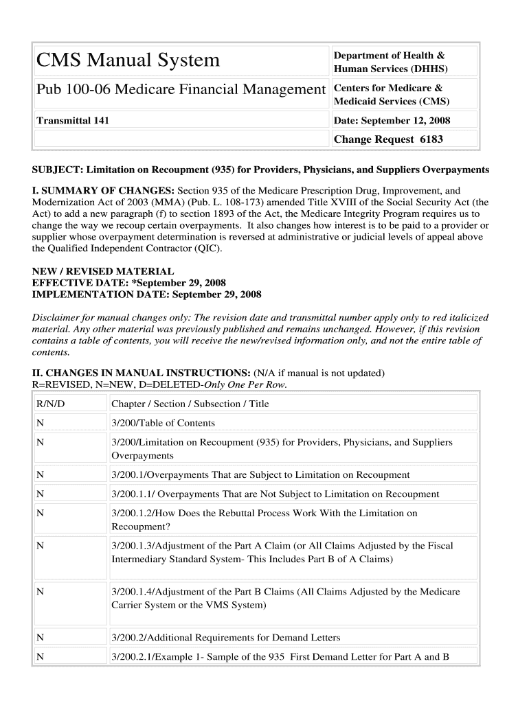 Pub 100 06 Medicare Financial Management  Form