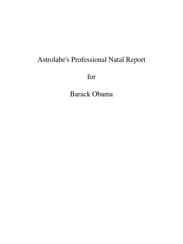 Astrolabe&#039;s Professional Natal Report  Form
