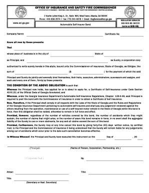 OFFICE of INSURANCE and SAFETY FIRE COMMISSIONER the  Form