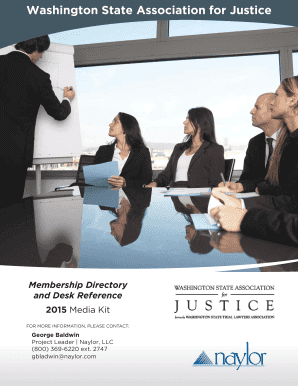 Washington State Association for Justice Membership Naylor  Form