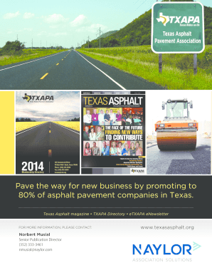 TEXAS ASPHALT PAVEMENT ASSOCIATION  Form