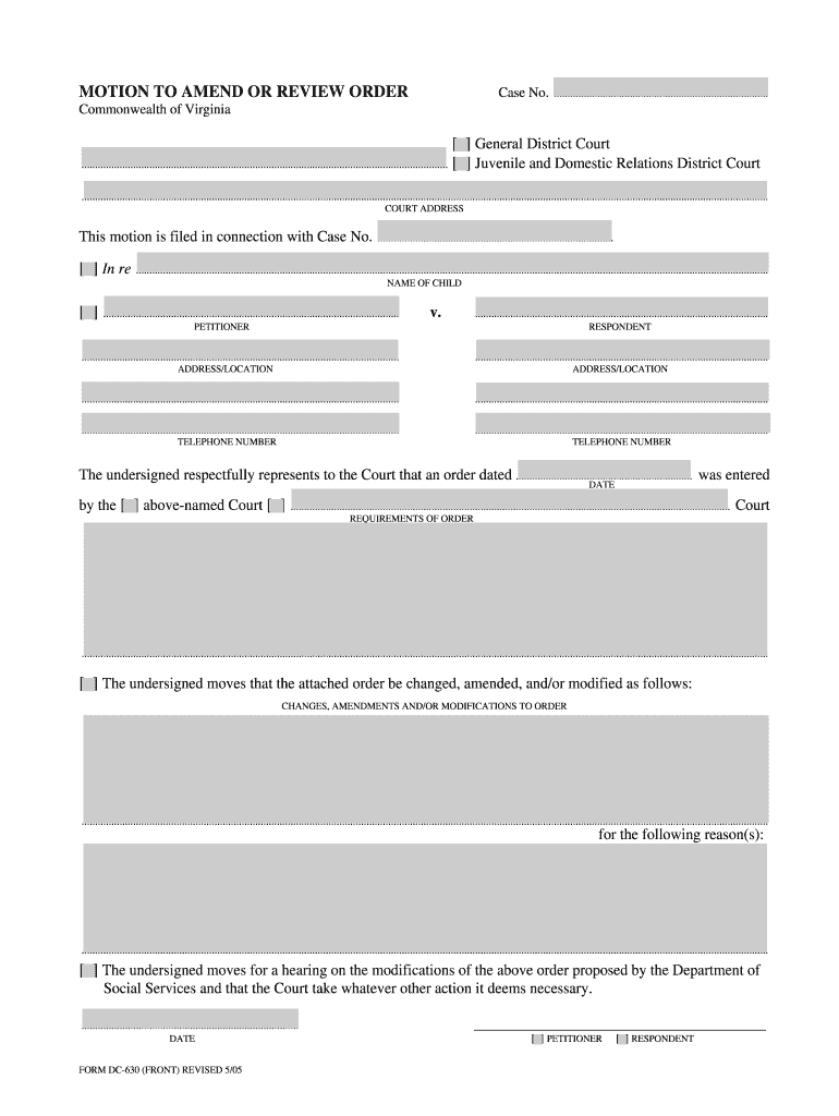 Get and Sign Dc 630 2005-2022 Form