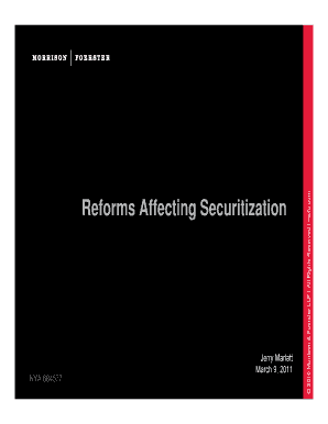 Reforms Affecting Securitization