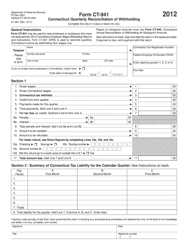  Ct 941 Form 2020