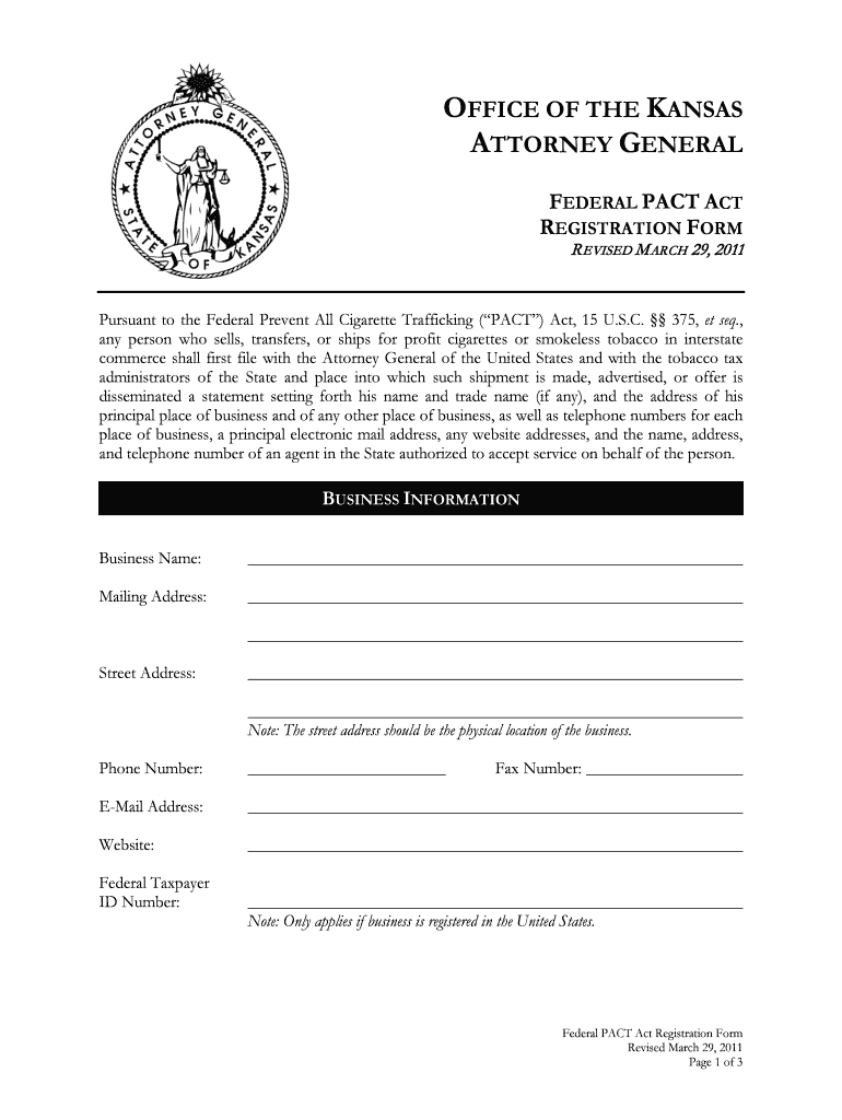 OFFICE of the KANSAS ATTORNEY GENERAL  Form