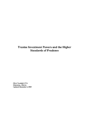 Trustee Investment Powers and the Higher  Form