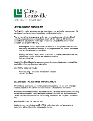 BUSINESS REGISTRATION INFORMATION Louisvilleco
