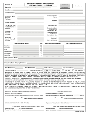 Putnam County Permitting  Form