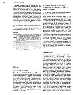 A Report Form for the Serial Display of Laboratory Results in Small