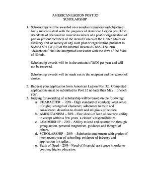 AMERICAN LEGION POST 32  Form