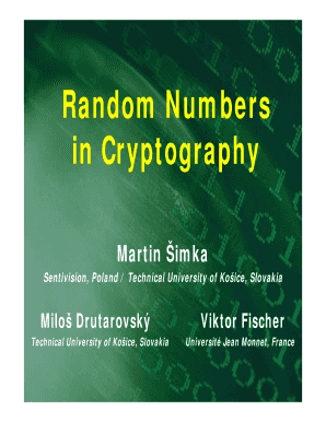 Title Random Numbers in Cryptography Abstract Randomness IPAM Ipam Ucla  Form