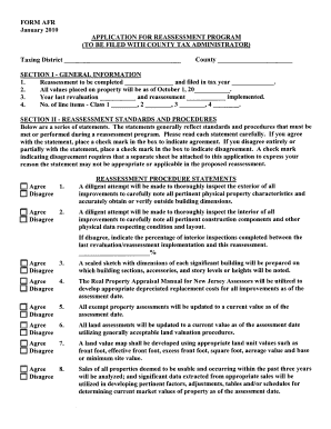 APPLICATION for REASSESSMENT PROGRAM  Form