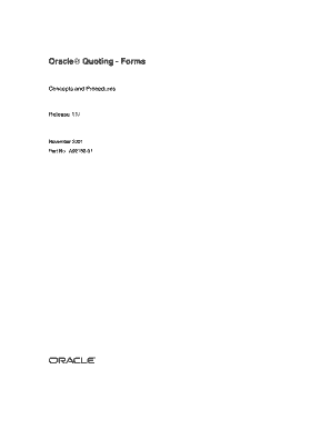 Oracle Quoting Forms Oracle Documentation
