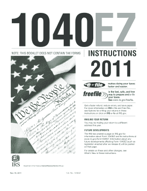 1040ez Instructions Form