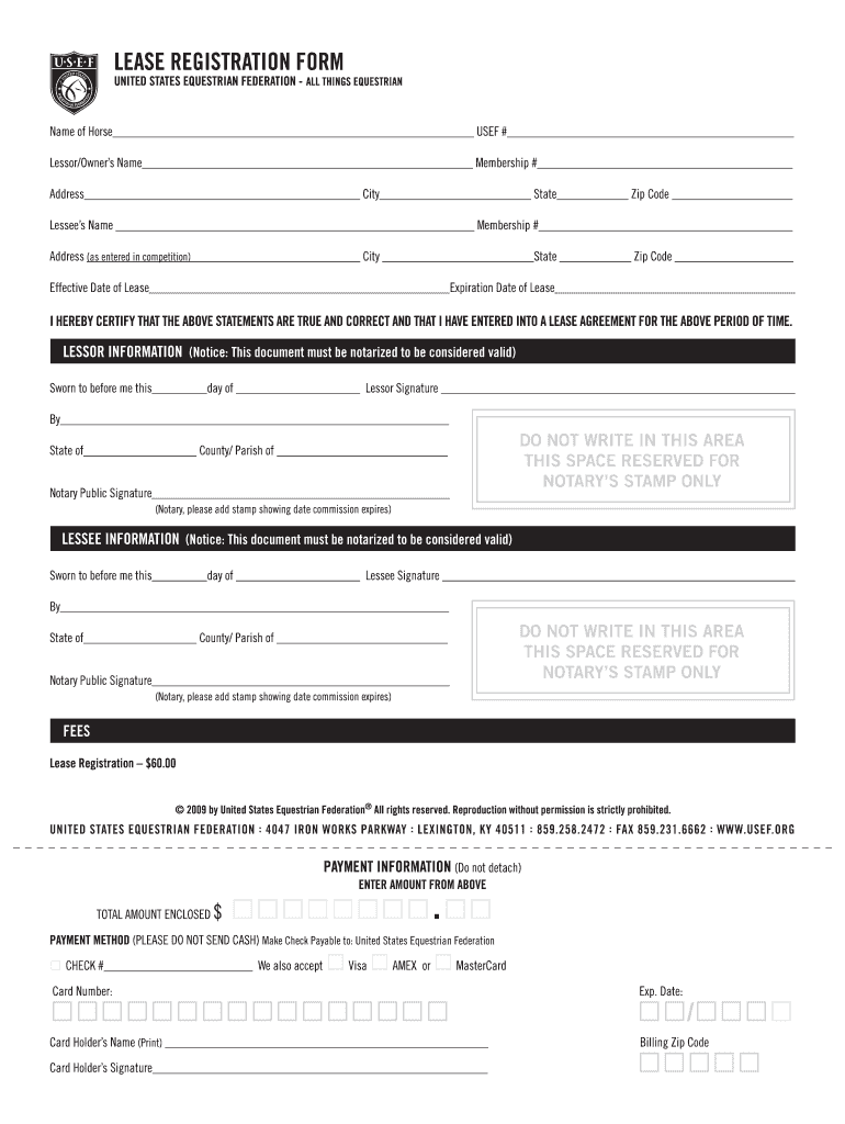 Usef Lease Agreement Form