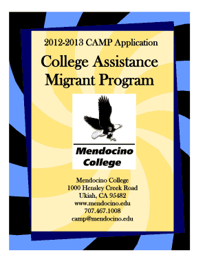 College Assistance Migrant Program Mendocino College Mendocino  Form