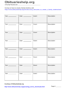 Timeline Template  Form