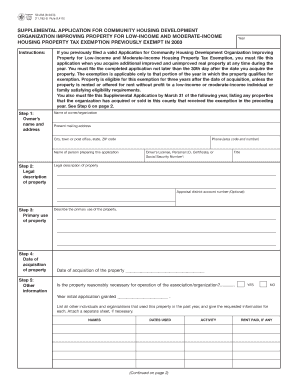 50 264 Supplemental Application for Community Housing  Form