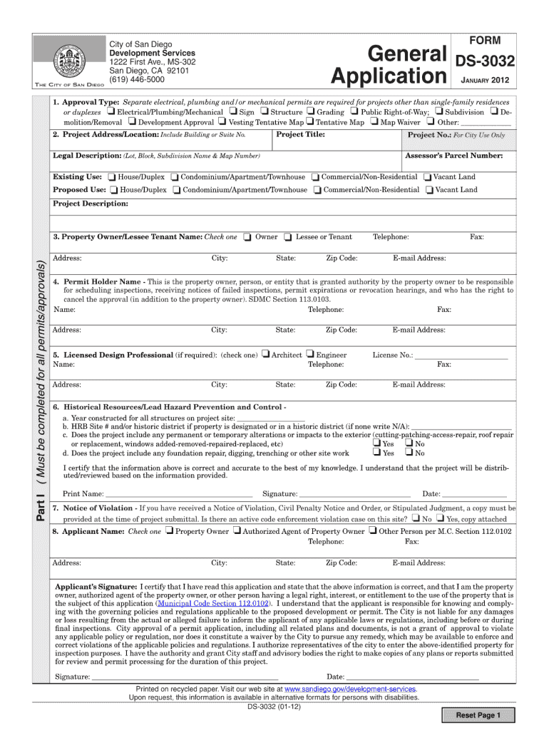  Ds 3032 Form 2012