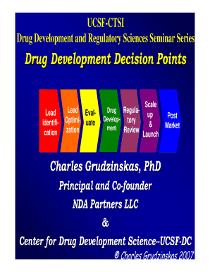 Drug Development and Regulatory Sciences Seminar Series  Form
