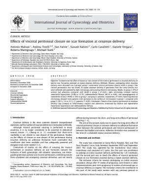 Effects of Visceral Peritoneal Closure on Scar Formation at Cesarean Nesacademy